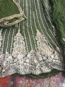 Olive Green Salwar Suit (Issue)