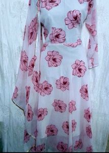 Floral Print Anarkali Suit