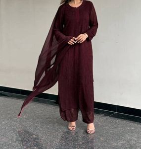 Burgundy Embroidered Salwar Kameez