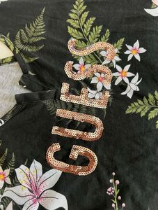 Guess Floral Sequin Tank Top