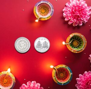 Silver color Coin for Gift &amp; Pooja | Silve