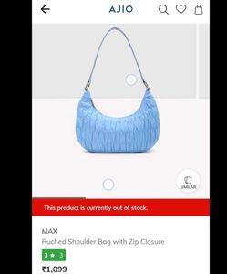 MAX Ruched Shoulder Bag
