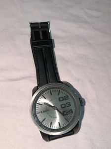 Diesel Watch - Black Leather Band
