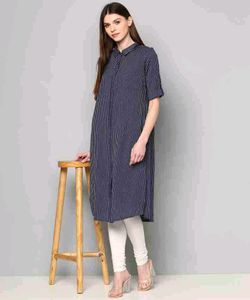 Kurta Aurelia Women Striped Straight Kurta