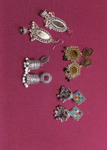 Assorted Vintage Earrings - 4 Pairs