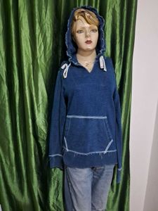 Gap Blue Knit Hoodie