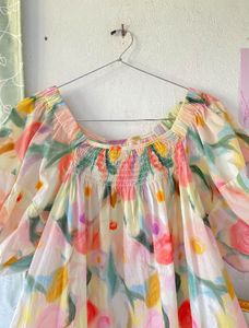 SALE:- Floral Smocked Top