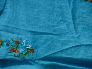 Embroidered Light Blue Top