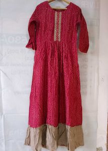 Bandhani  Anarkali Kurti