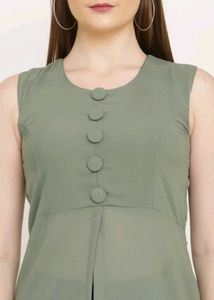 Olive Full Length Kurti