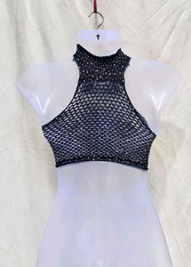 I. Sparkly Fishnet Top