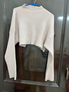 Cropped Knit Sweater
