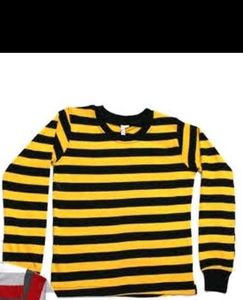 Yellow Black Stripes T-shirt 👕 For Kids