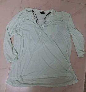 H&amp;M Mint Green Long Sleeve Tunic Top – Size