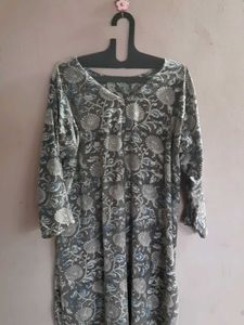 Kalamkari Print Kurta With Duppatta