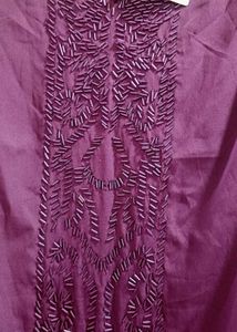 Purple Beaded Tunic Dress