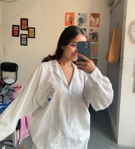 Oversized White Button-Down