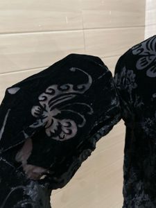 Imported Black Velvet Top