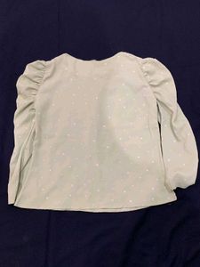 New!! Light Green Color Topwear For Girls