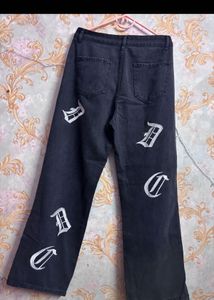 Black Wide Leg Baggy Jeans