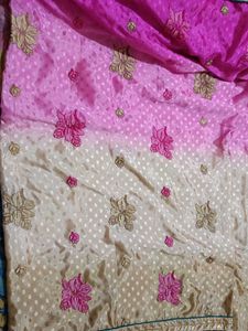 Pink Floral Saree