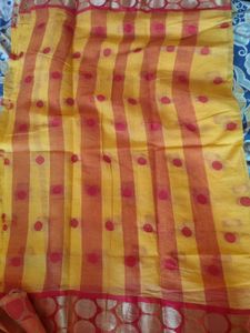 Combo of two yellow cotton designer Saree
