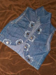 SALE❗️Y2k Denim Vest, Waistcoat 💙