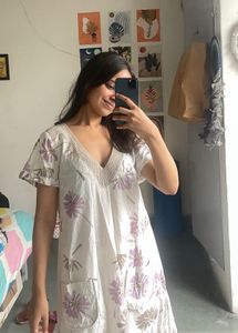 Floral Print Cotton Dress