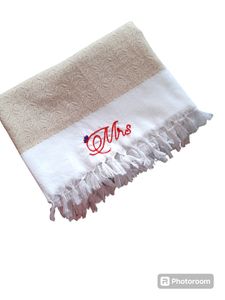 King Size Couple Embroidery Towel Set