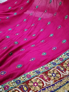 Heavy Silk  Half Saree With Zari And Stone Work