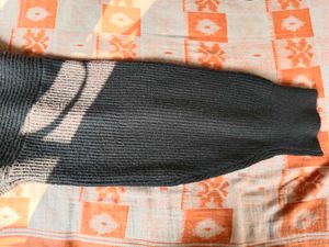 Stylish Black Knit CrissCross Sweater