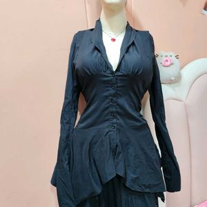 🖤 Edgy Black Peplum SHIRT ! 🖤