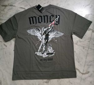 Olive Green Graphic Tee XXL size