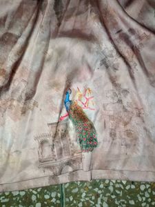 Picock Print Satin Suit