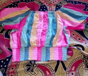 Striped Off-Shoulder Blouse