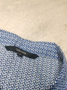 Patterned Blue Shirt