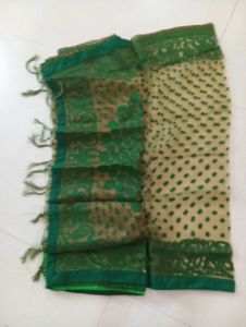 Green Printed saree