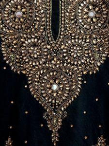 Z Black Wedding Kurti Dupatta Set