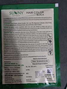 Sunny Herbals Hair Color Black And Shampoo