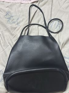 Leather Black Tote Bag