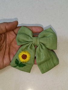 Embroidery Hair Bows