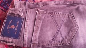 Gray Wash Denim Jeans