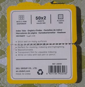 Deli Strong Adhesive Bright Colour Sticky Notes