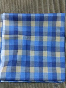 Blue Checked Shirt Fabric
