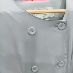 Gray belted dress