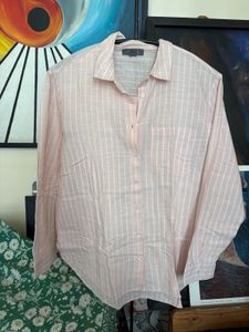 Striped Light Pink Button-Down Shirt Primark