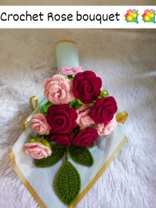 Crochet Rose Bouquet