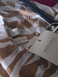 Zebra Print One Shoulder Top