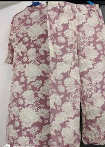 Purple Co-ord Floral Kurta Set