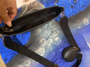 Black Crossbody Bag with Coin Purse